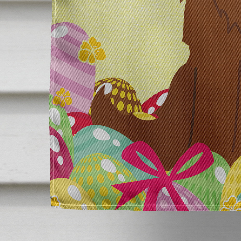 Easter Eggs Caucasian Shepherd Dog House Flag 28x40 Porch Sleeve Pole Decorative Outside Yard Banner Artwork Wall Hanging, Polyester