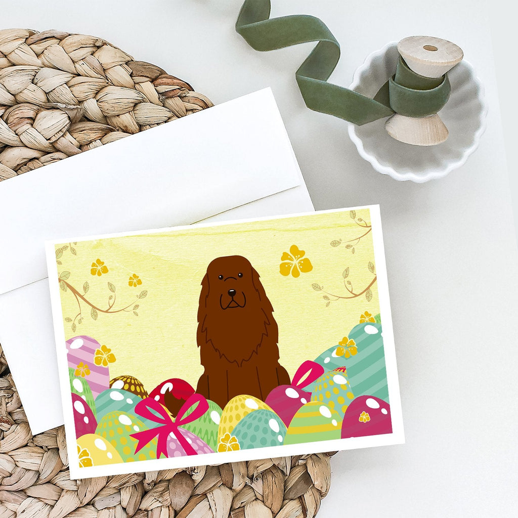 Easter Eggs Caucasian Shepherd Dog Greeting Cards Pack of 8 Blank Cards with Envelopes Whimsical A7 Size 5x7