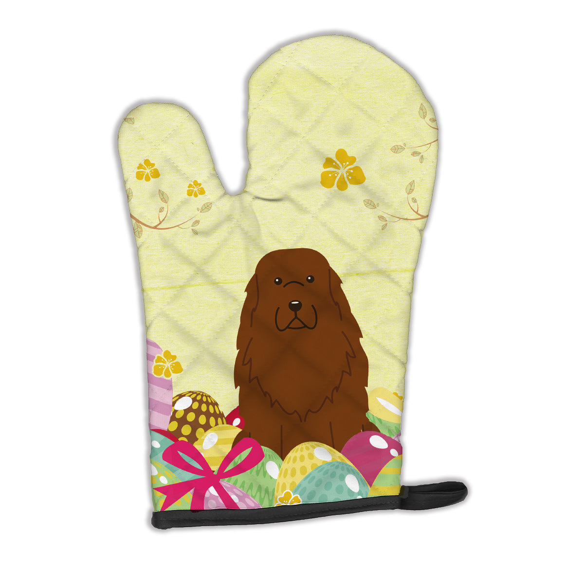 Easter Eggs Caucasian Shepherd Dog Oven Mitt Heat Resistant Thick Oven Mitt for Hot Pans and Oven, Kitchen Mitt Protect Hands, Cooking Baking Glove