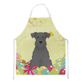 Easter Eggs Miniature Schnauzer Black Apron Cooking Kitchen Server Baking Crafts Gardening for Adult Women Men, Unisex, Large, Multicolor