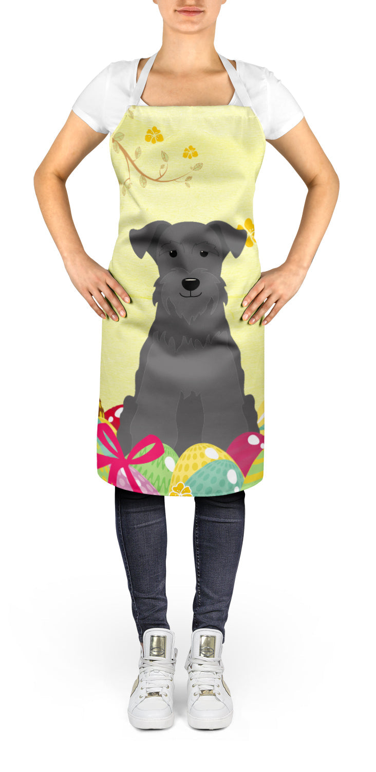 Easter Eggs Miniature Schnauzer Black Apron Cooking Kitchen Server Baking Crafts Gardening for Adult Women Men, Unisex, Large, Multicolor