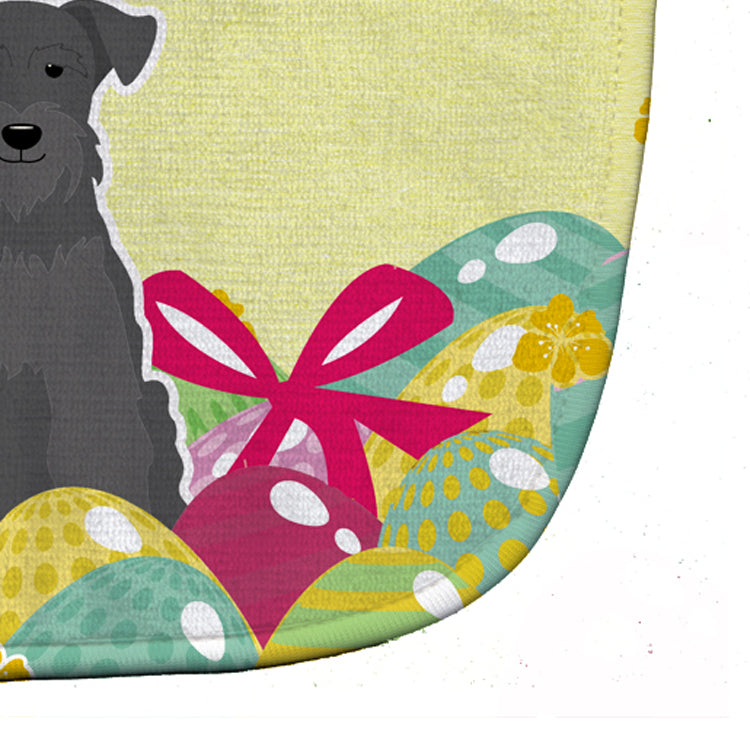 Easter Eggs Miniature Schnauzer Black Baby Bib Easy-Clean Baby Bib Baby Feeding Accessory Baby Mealtime Essential, 10 x 13, Multicolor