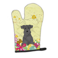 Easter Eggs Miniature Schnauzer Black Oven Mitt Heat Resistant Thick Oven Mitt for Hot Pans and Oven, Kitchen Mitt Protect Hands, Cooking Baking Glove