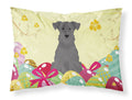 Easter Eggs Miniature Schnauzer Black Standard Pillowcase Lightweight Super Soft Easy Care Decorative Artwork Pillowcase, Standard