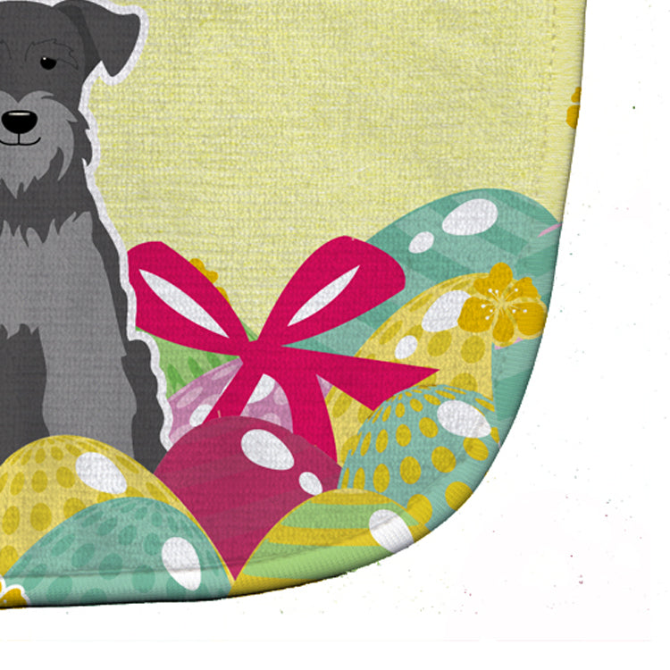 Easter Eggs Miniature Schnauzer Black Silver Baby Bib Easy-Clean Baby Bib Baby Feeding Accessory Baby Mealtime Essential, 10 x 13, Multicolor