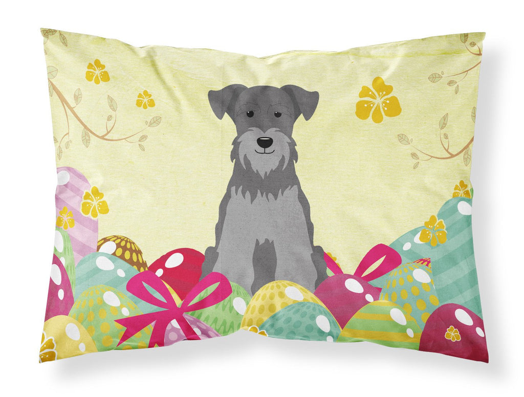 Easter Eggs Miniature Schnauzer Black Silver Standard Pillowcase Lightweight Super Soft Easy Care Decorative Artwork Pillowcase, Standard