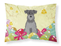 Easter Eggs Miniature Schnauzer Black Silver Standard Pillowcase Lightweight Super Soft Easy Care Decorative Artwork Pillowcase, Standard