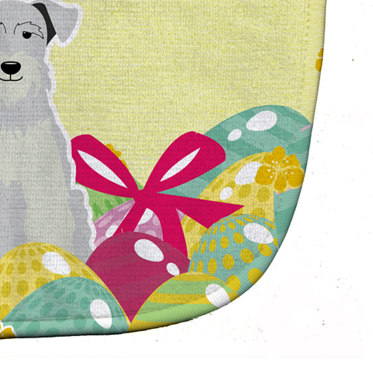 Easter Eggs Miniature Schnauzer White Baby Bib Easy-Clean Baby Bib Baby Feeding Accessory Baby Mealtime Essential, 10 x 13, Multicolor
