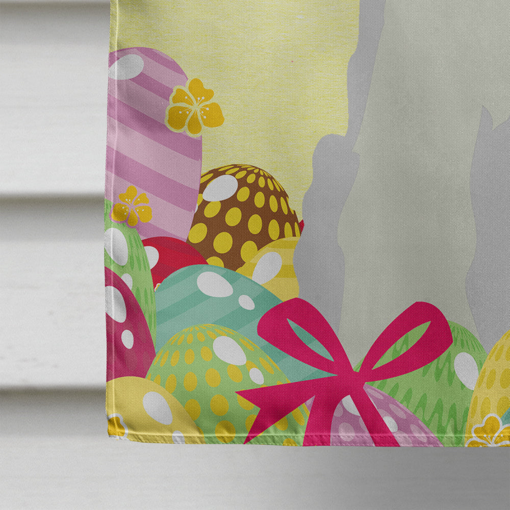 Easter Eggs Miniature Schnauzer White House Flag 28x40 Porch Sleeve Pole Decorative Outside Yard Banner Artwork Wall Hanging, Polyester
