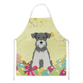 Easter Eggs Miniature Schnauzer Salt and Pepper Apron Cooking Kitchen Server Baking Crafts Gardening for Adult Women Men, Unisex, Large, Multicolor