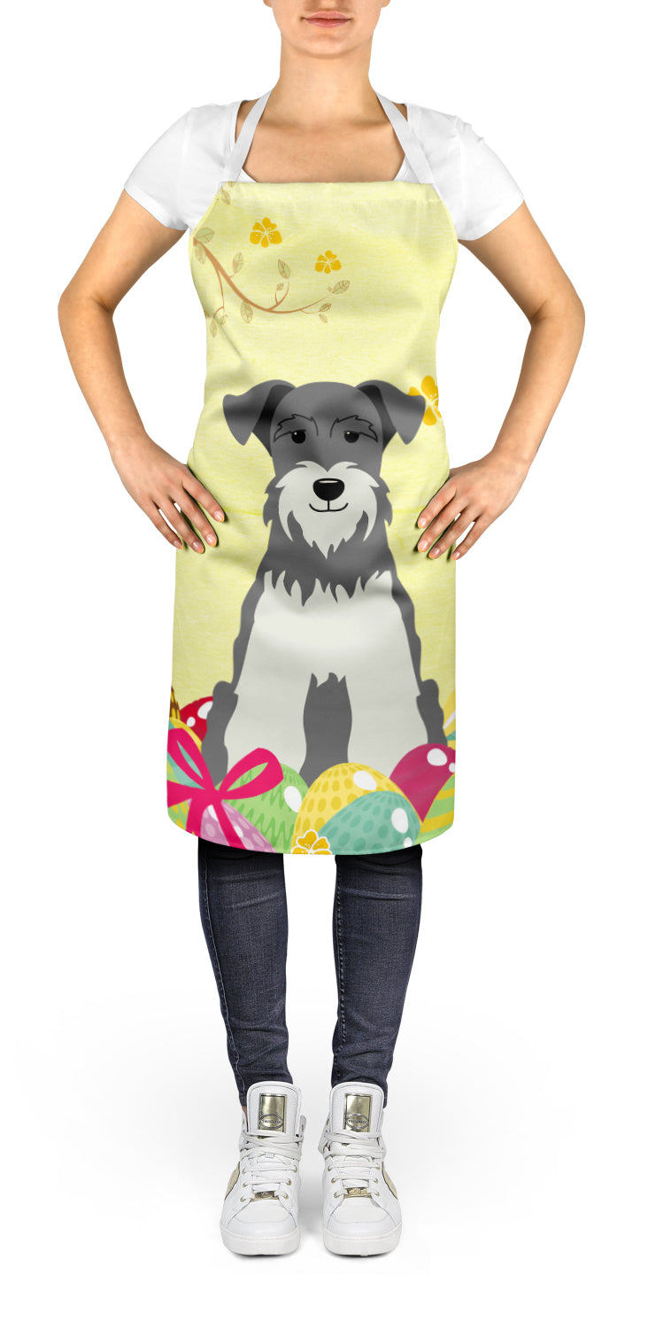Easter Eggs Miniature Schnauzer Salt and Pepper Apron Cooking Kitchen Server Baking Crafts Gardening for Adult Women Men, Unisex, Large, Multicolor