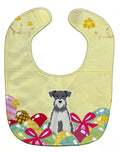 Easter Eggs Miniature Schnauzer Salt and Pepper Baby Bib Easy-Clean Baby Bib Baby Feeding Accessory Baby Mealtime Essential, 10 x 13, Multicolor