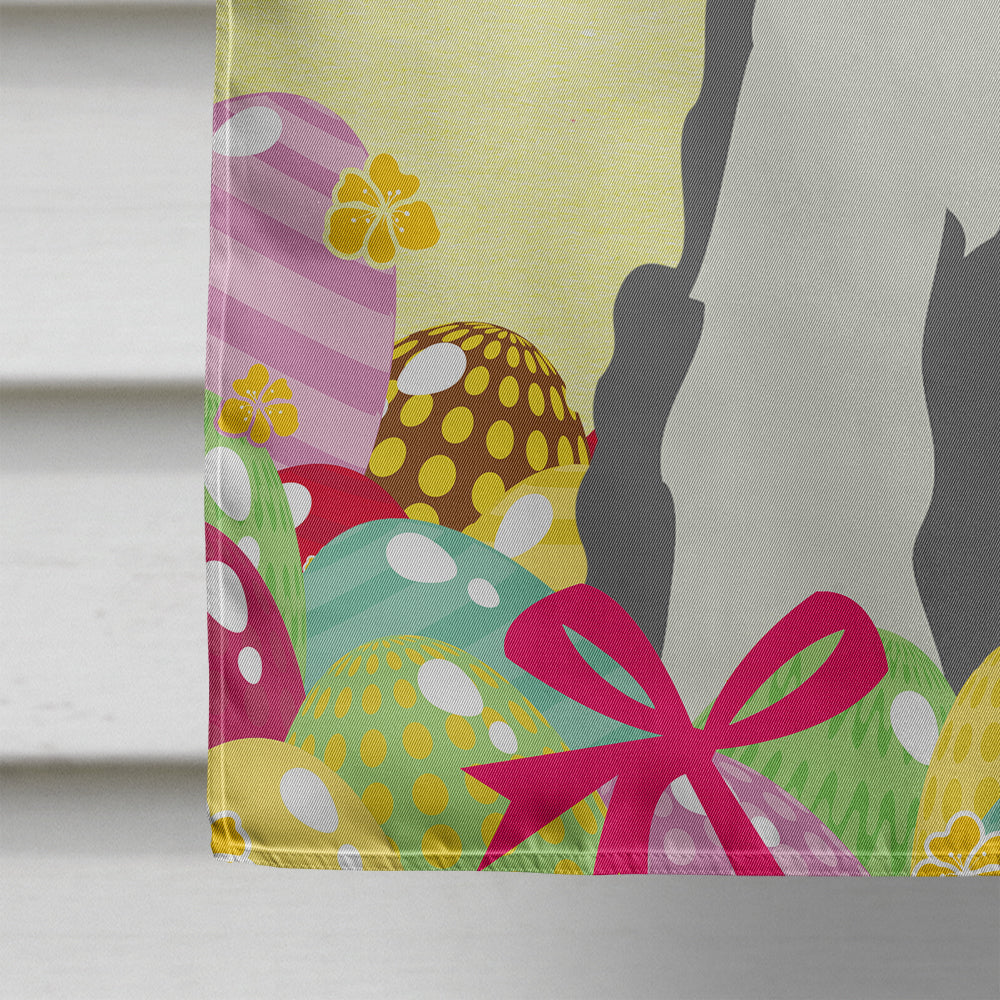 Easter Eggs Miniature Schnauzer Salt and Pepper House Flag 28x40 Porch Sleeve Pole Decorative Outside Yard Banner Artwork Wall Hanging, Polyester