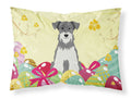 Easter Eggs Miniature Schnauzer Salt and Pepper Standard Pillowcase Lightweight Super Soft Easy Care Decorative Artwork Pillowcase, Standard