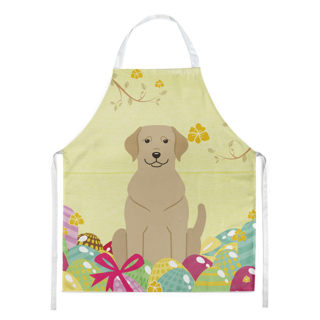 Easter Eggs Yellow Labrador Apron Cooking Kitchen Server Baking Crafts Gardening for Adult Women Men, Unisex, Large, Multicolor