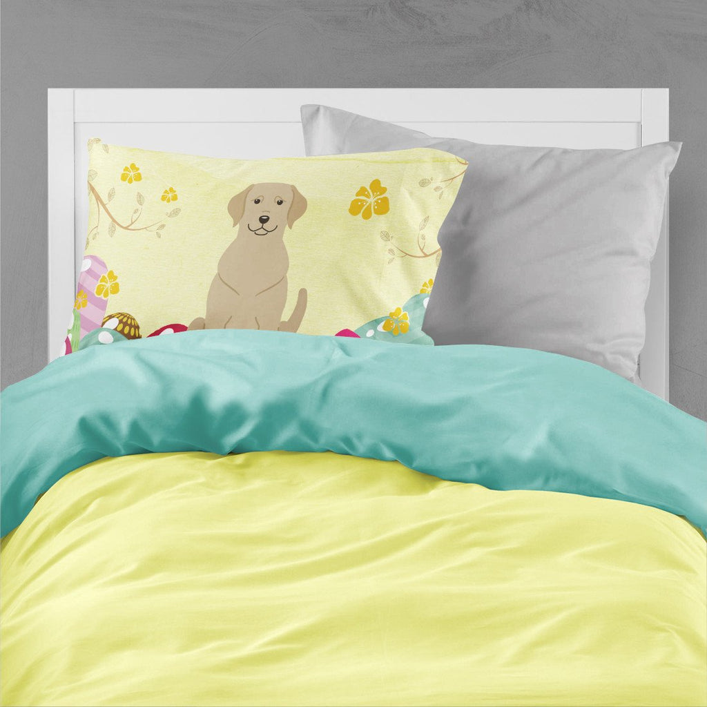 Easter Eggs Yellow Labrador Standard Pillowcase Lightweight Super Soft Easy Care Decorative Artwork Pillowcase, Standard