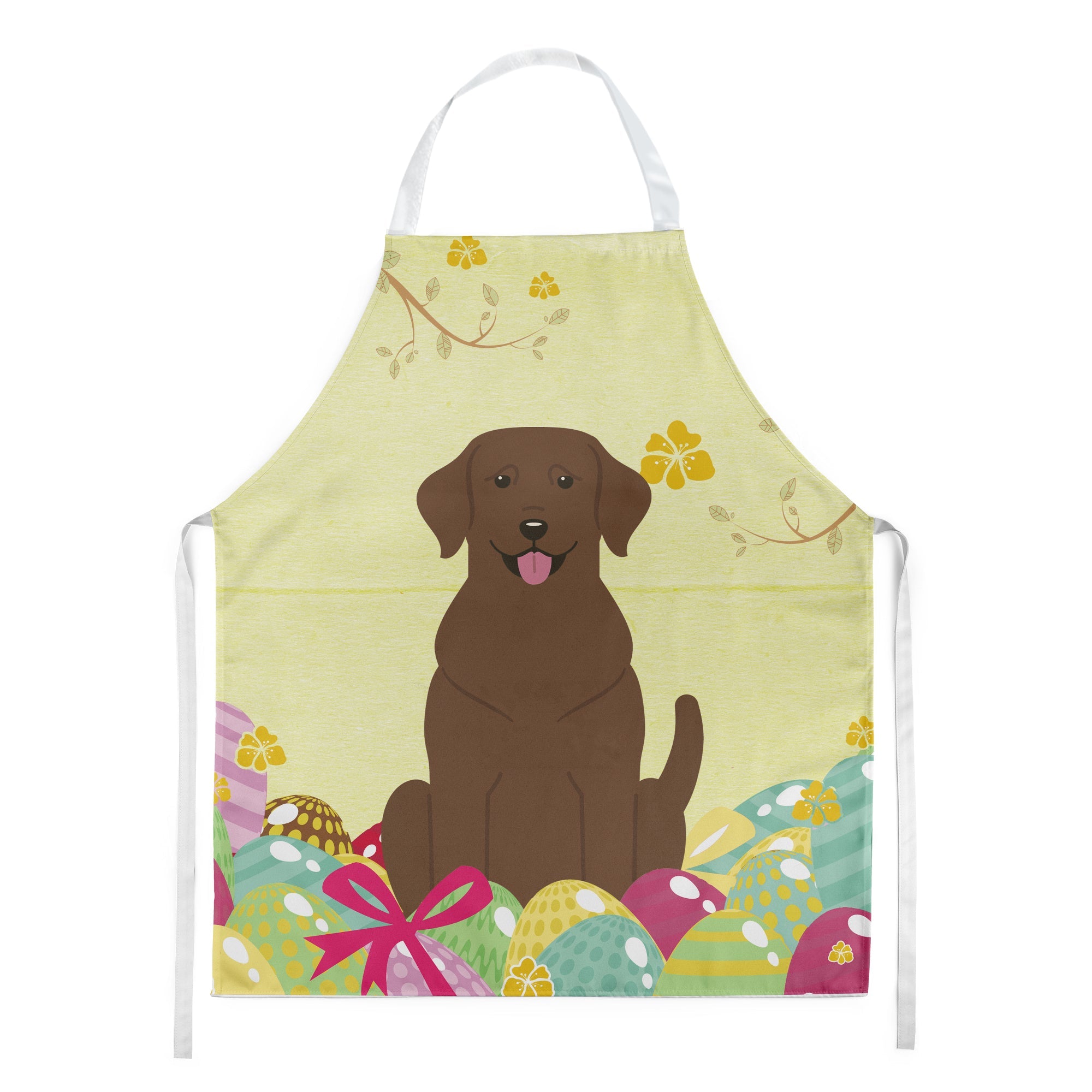 Easter Eggs Chocolate Labrador Apron Cooking Kitchen Server Baking Crafts Gardening for Adult Women Men, Unisex, Large, Multicolor