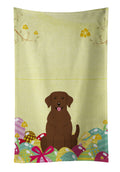 Easter Eggs Chocolate Labrador Kitchen Towel Velour Plush Front and Cotton Loop Back Machine Washable