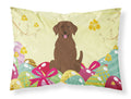 Easter Eggs Chocolate Labrador Standard Pillowcase Lightweight Super Soft Easy Care Decorative Artwork Pillowcase, Standard