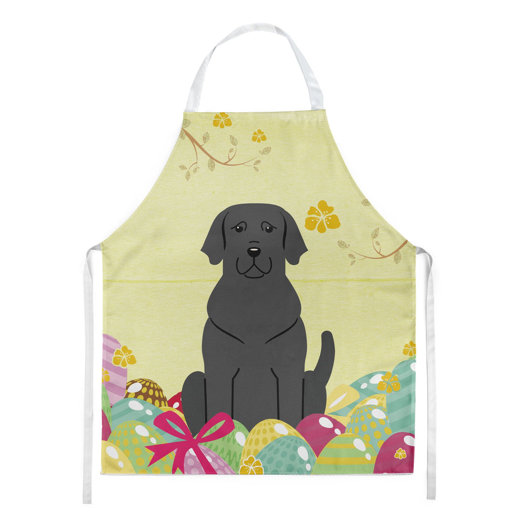 Easter Eggs Black Labrador Apron Cooking Kitchen Server Baking Crafts Gardening for Adult Women Men, Unisex, Large, Multicolor