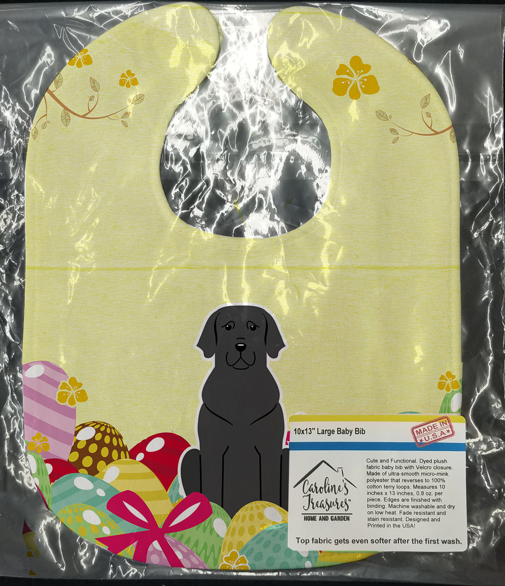 Easter Eggs Black Labrador Baby Bib Easy-Clean Baby Bib Baby Feeding Accessory Baby Mealtime Essential, 10 x 13, Multicolor