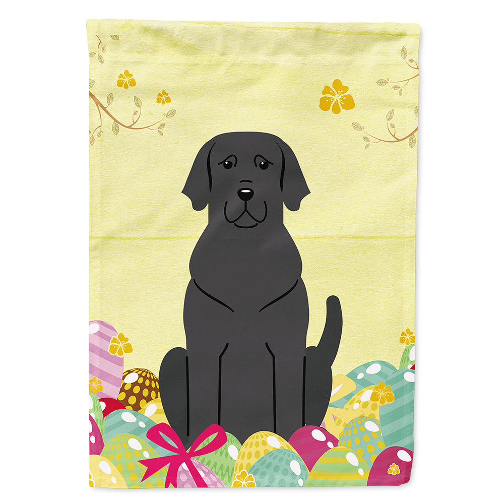 Easter Eggs Black Labrador House Flag 28x40 Porch Sleeve Pole Decorative Outside Yard Banner Artwork Wall Hanging, Polyester