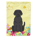 Easter Eggs Black Labrador House Flag 28x40 Porch Sleeve Pole Decorative Outside Yard Banner Artwork Wall Hanging, Polyester