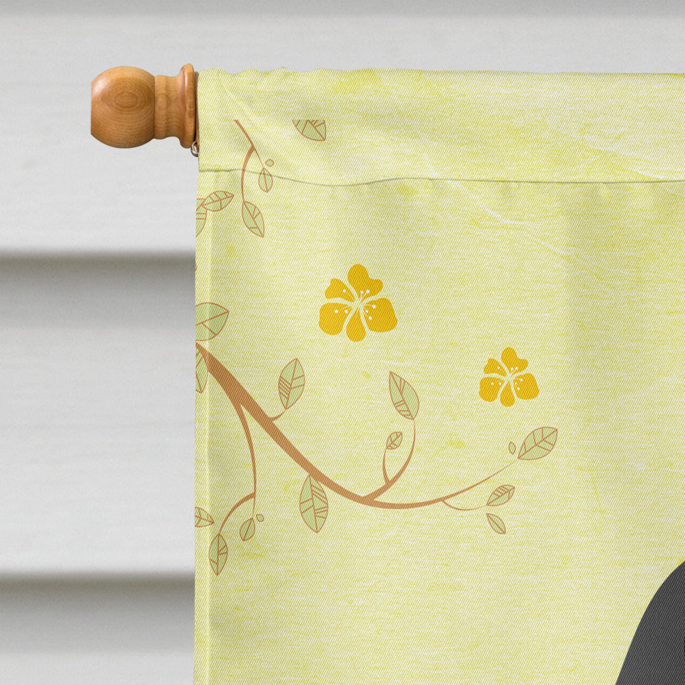 Easter Eggs Black Labrador House Flag 28x40 Porch Sleeve Pole Decorative Outside Yard Banner Artwork Wall Hanging, Polyester