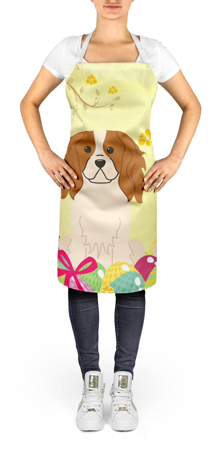 Easter Eggs Cavalier Spaniel Apron Cooking Kitchen Server Baking Crafts Gardening for Adult Women Men, Unisex, Large, Multicolor