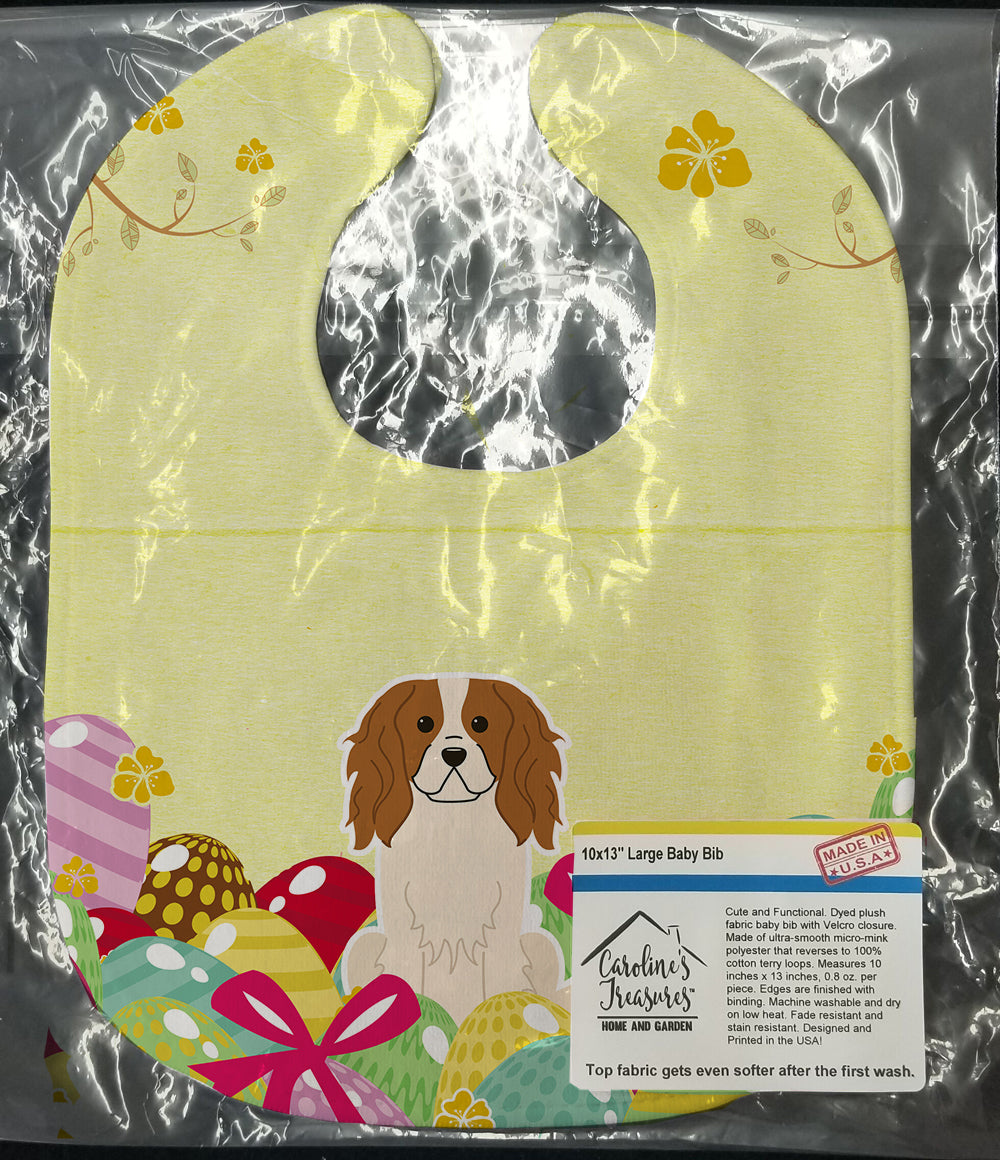 Easter Eggs Cavalier Spaniel Baby Bib Easy-Clean Baby Bib Baby Feeding Accessory Baby Mealtime Essential, 10 x 13, Multicolor