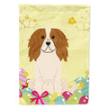 Easter Eggs Cavalier Spaniel House Flag 28x40 Porch Sleeve Pole Decorative Outside Yard Banner Artwork Wall Hanging, Polyester