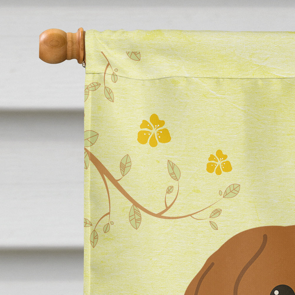 Easter Eggs Cavalier Spaniel House Flag 28x40 Porch Sleeve Pole Decorative Outside Yard Banner Artwork Wall Hanging, Polyester