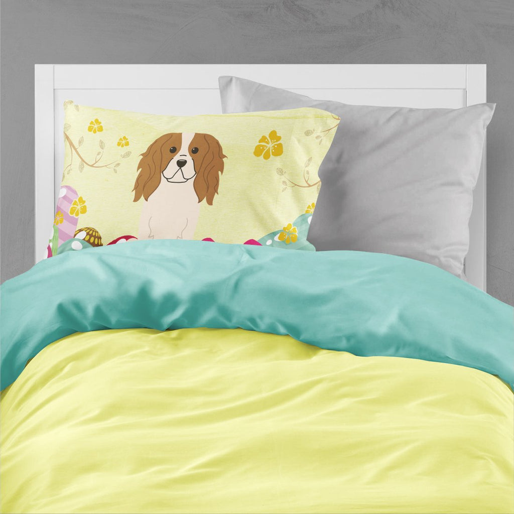 Easter Eggs Cavalier Spaniel Standard Pillowcase Lightweight Super Soft Easy Care Decorative Artwork Pillowcase, Standard