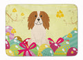 Easter Eggs Cavalier Spaniel Memory Foam Kitchen Mat Machine Washable Anti-Fatigue Cushion Comfort Bath or Kitchen Rug