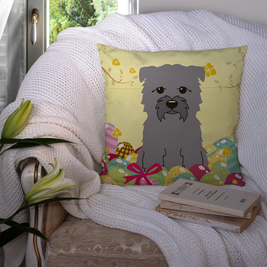 Easter Eggs Glen of Imal Grey Decorative Throw Pillow 14x14 Indoor Outdoor Accent Cushion, Fabric Cover with Insert for Sofa, Bed, Porch & Living Room