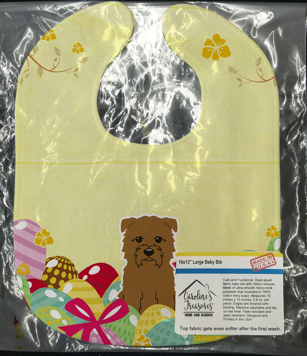 Easter Eggs Glen of Imal Tan Baby Bib Easy-Clean Baby Bib Baby Feeding Accessory Baby Mealtime Essential, 10 x 13, Multicolor