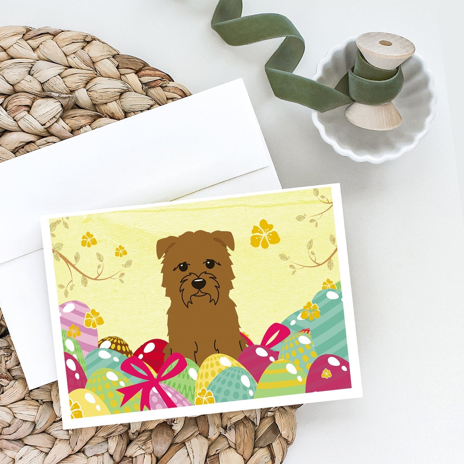 Easter Eggs Glen of Imal Tan Greeting Cards Pack of 8 Blank Cards with Envelopes Whimsical A7 Size 5x7
