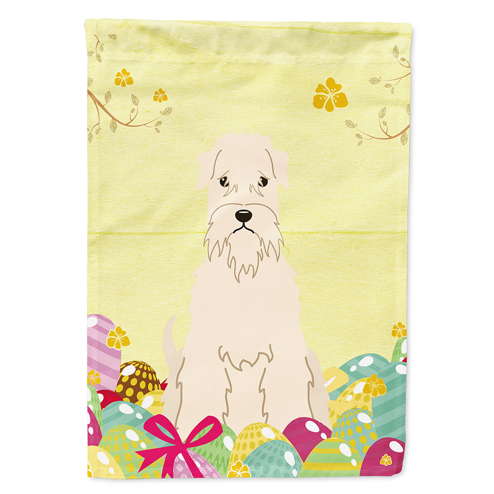 Easter Eggs Soft Coated Wheaten Terrier House Flag 28x40 Porch Sleeve Pole Decorative Outside Yard Banner Artwork Wall Hanging, Polyester