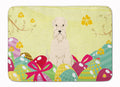 Easter Eggs Soft Coated Wheaten Terrier Memory Foam Kitchen Mat Machine Washable Anti-Fatigue Cushion Comfort Bath or Kitchen Rug