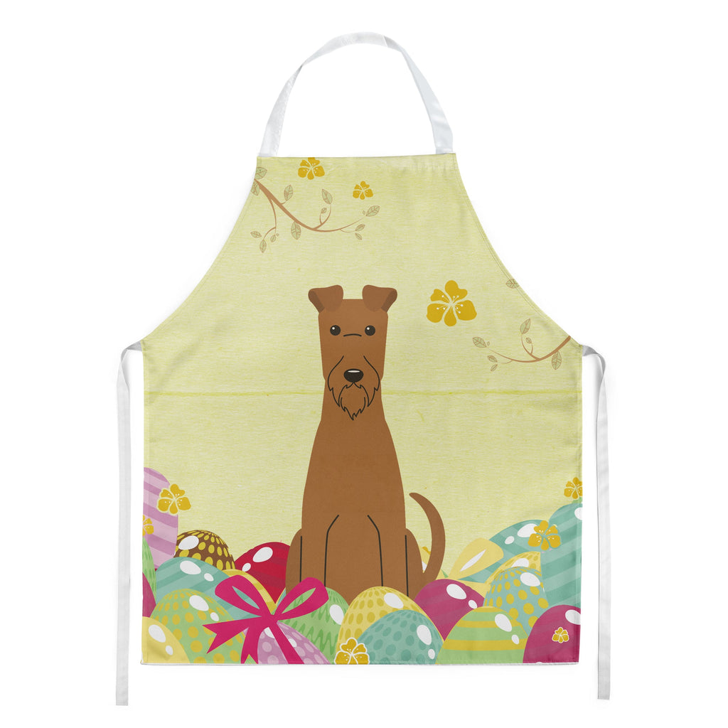 Easter Eggs Irish Terrier Apron Cooking Kitchen Server Baking Crafts Gardening for Adult Women Men, Unisex, Large, Multicolor