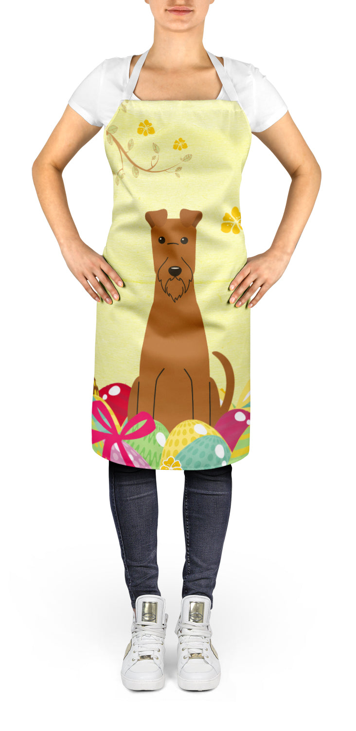 Easter Eggs Irish Terrier Apron Cooking Kitchen Server Baking Crafts Gardening for Adult Women Men, Unisex, Large, Multicolor