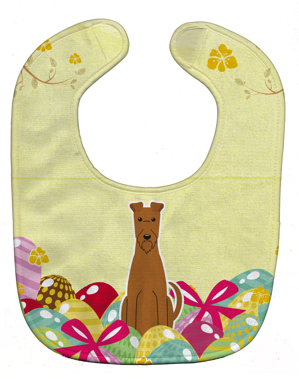 Easter Eggs Irish Terrier Baby Bib Easy-Clean Baby Bib Baby Feeding Accessory Baby Mealtime Essential, 10 x 13, Multicolor