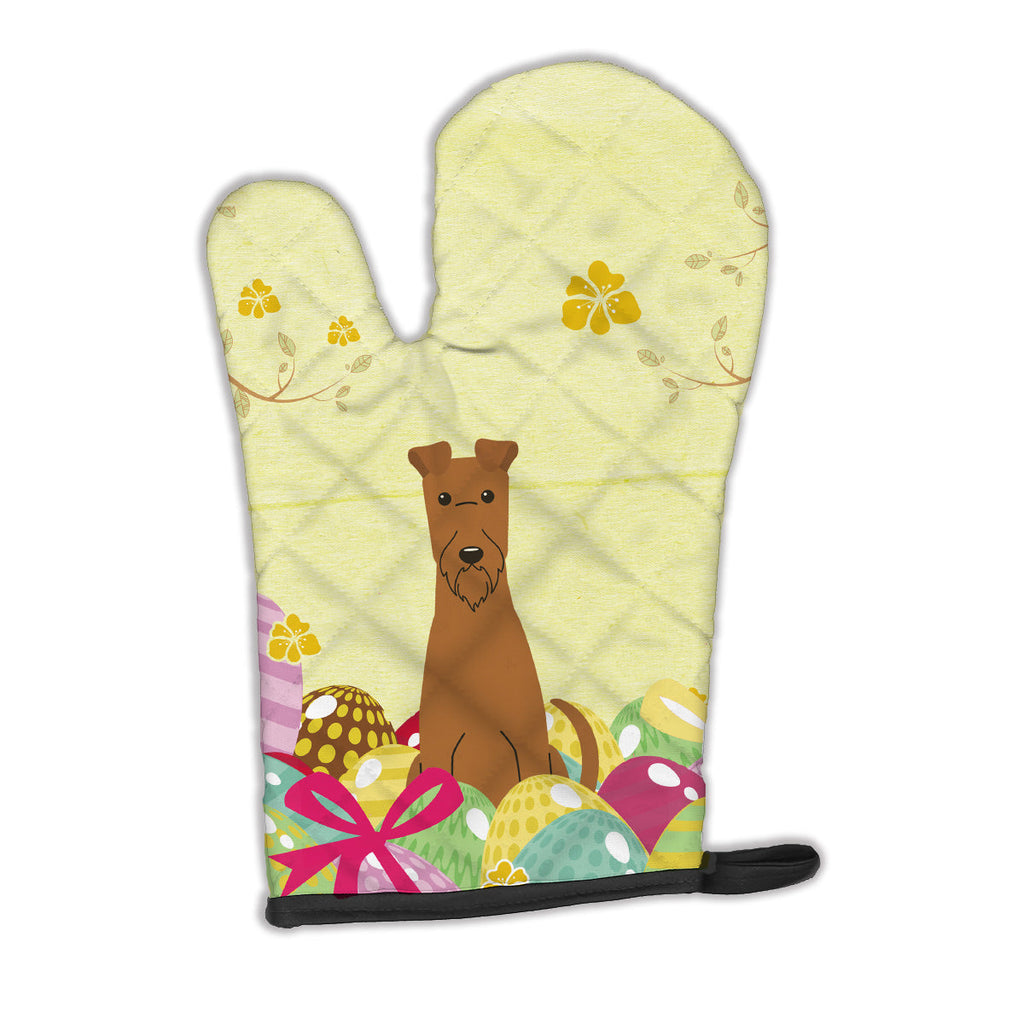 Easter Eggs Irish Terrier Oven Mitt Heat Resistant Thick Oven Mitt for Hot Pans and Oven, Kitchen Mitt Protect Hands, Cooking Baking Glove