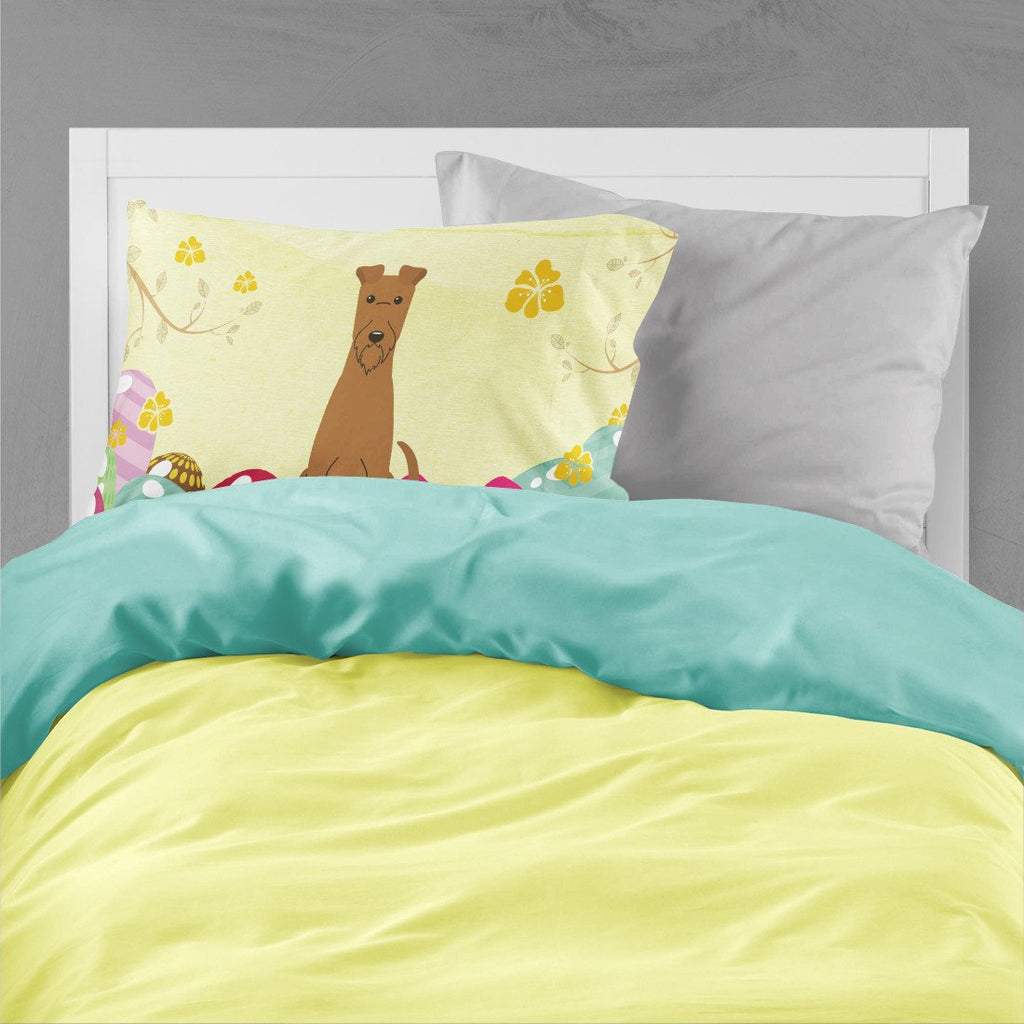 Easter Eggs Irish Terrier Standard Pillowcase Lightweight Super Soft Easy Care Decorative Artwork Pillowcase, Standard