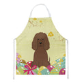 Easter Eggs Irish Water Spaniel Apron Cooking Kitchen Server Baking Crafts Gardening for Adult Women Men, Unisex, Large, Multicolor