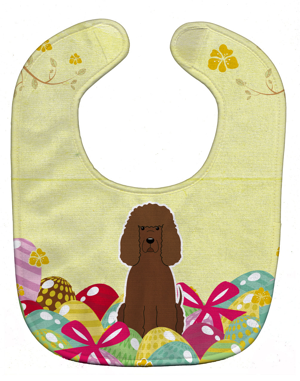 Easter Eggs Irish Water Spaniel Baby Bib Easy-Clean Baby Bib Baby Feeding Accessory Baby Mealtime Essential, 10 x 13, Multicolor