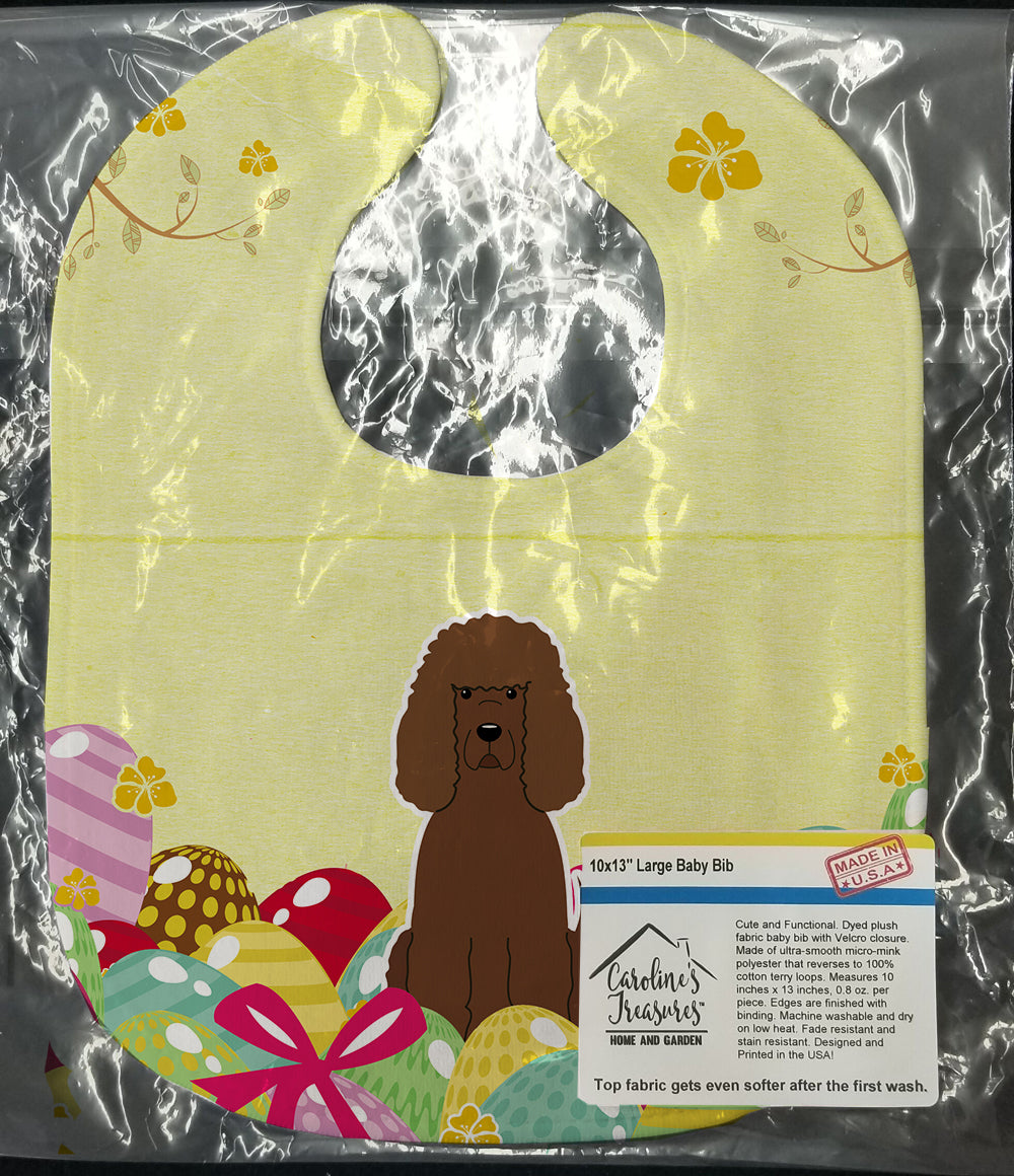 Easter Eggs Irish Water Spaniel Baby Bib Easy-Clean Baby Bib Baby Feeding Accessory Baby Mealtime Essential, 10 x 13, Multicolor