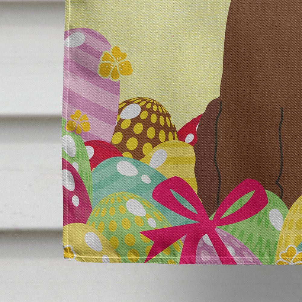 Easter Eggs Irish Water Spaniel House Flag 28x40 Porch Sleeve Pole Decorative Outside Yard Banner Artwork Wall Hanging, Polyester