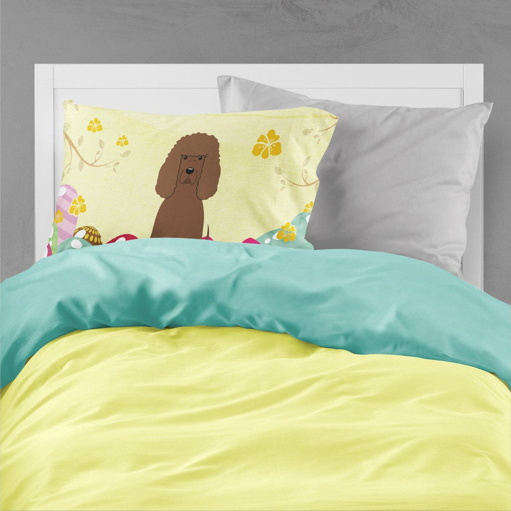 Easter Eggs Irish Water Spaniel Standard Pillowcase Lightweight Super Soft Easy Care Decorative Artwork Pillowcase, Standard