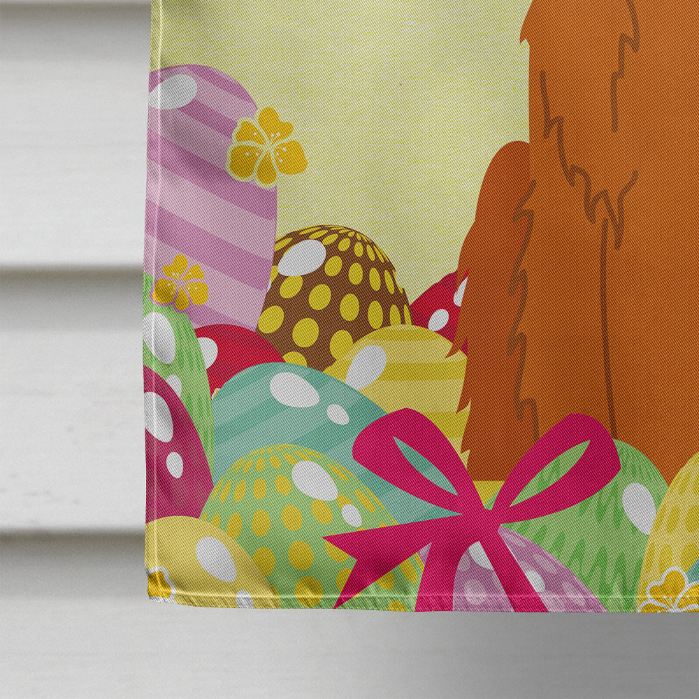 Easter Eggs Irish Setter House Flag 28x40 Porch Sleeve Pole Decorative Outside Yard Banner Artwork Wall Hanging, Polyester